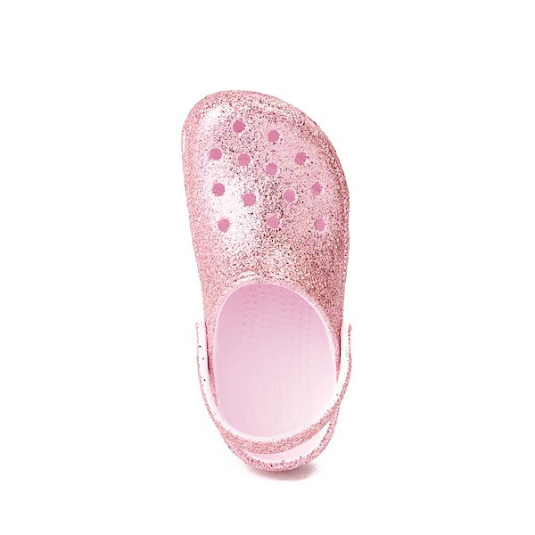 alternate view Crocs Classic Chunky Glitter Clog - Little Kid / Big Kid - PinkALT2