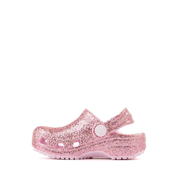 alternate view Crocs Classic Chunky Glitter Clog - Baby / Toddler - PinkALT1