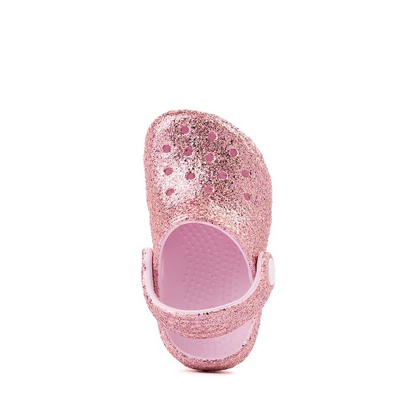 alternate view Crocs Classic Chunky Glitter Clog - Baby / Toddler - PinkALT2