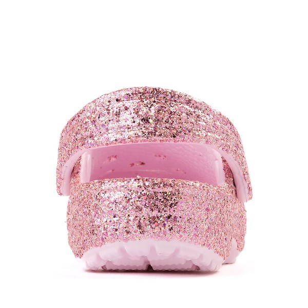 alternate view Crocs Classic Chunky Glitter Clog - Baby / Toddler - PinkALT4