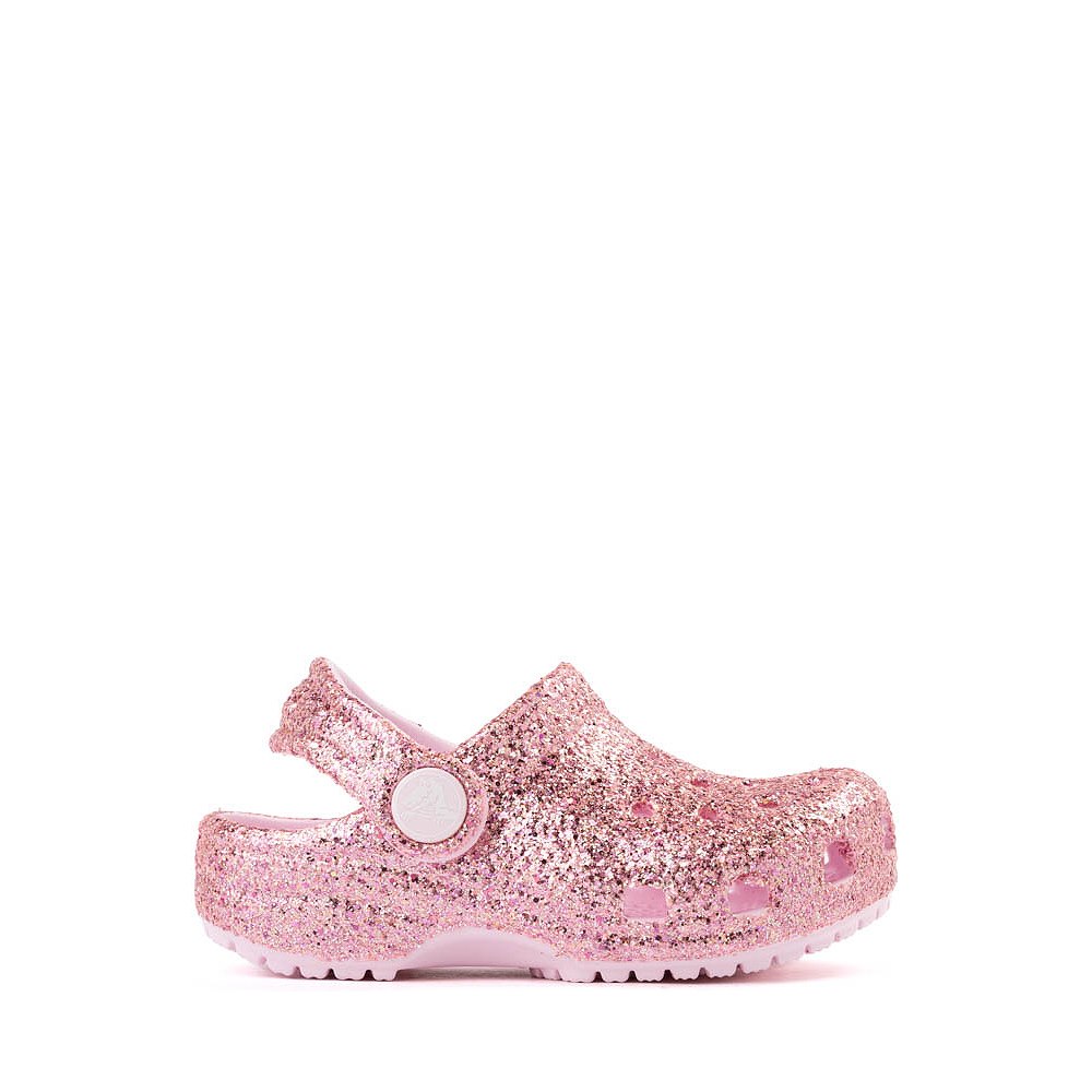 Crocs Classic Chunky Glitter Clog - Baby / Toddler - Pink