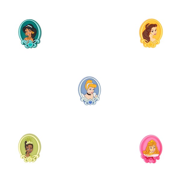 alternate view Disney Crocs Jibbitz™ Princess Shoe Charms 5 Pack - MulticolorALT1