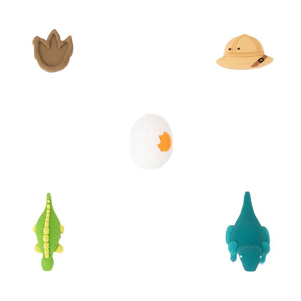 alternate view Crocs Jibbitz™ 3D Dinosaur Shoe Charms 5 Pack - MulticolorALT1