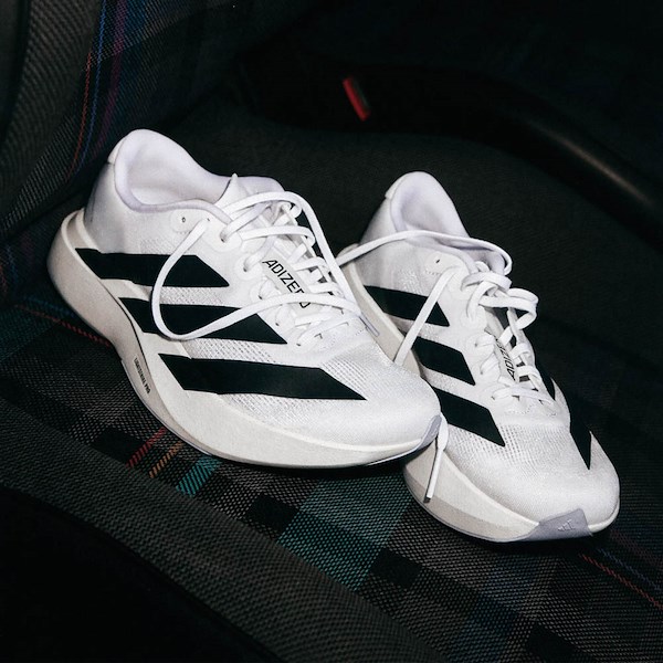 alternate view Mens adidas Adizero EVO SL Athletic Shoe - White / Core Black / WhiteHERO