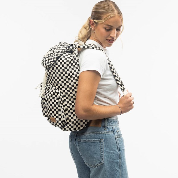 alternate view Vans Field Trippin Rucksack Checkerboard Backpack - Black / WhiteALT1BADULT