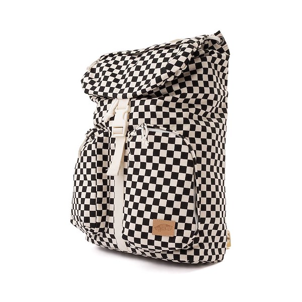 alternate view Vans Field Trippin Rucksack Checkerboard Backpack - Black / WhiteALT4