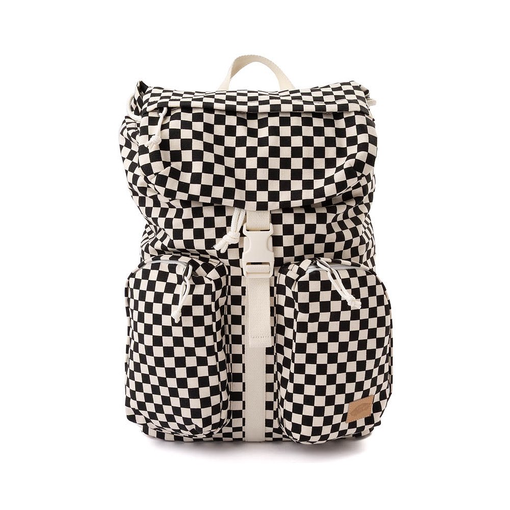 Vans Field Trippin Rucksack Checkerboard Backpack - Black / White