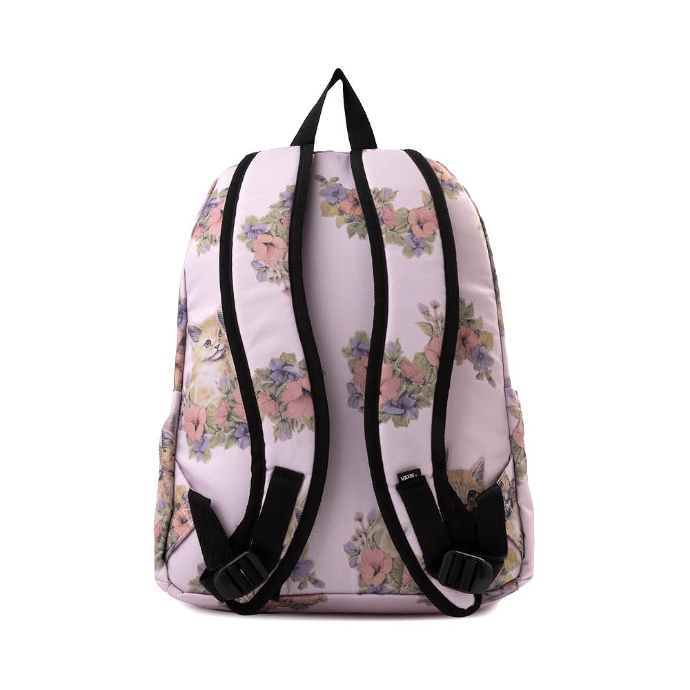 Vans Pink and Black Patterned Women\'s Backpack Vans Off The Wall Back-To-School Backpack Bag - Rose Roses  main image 2