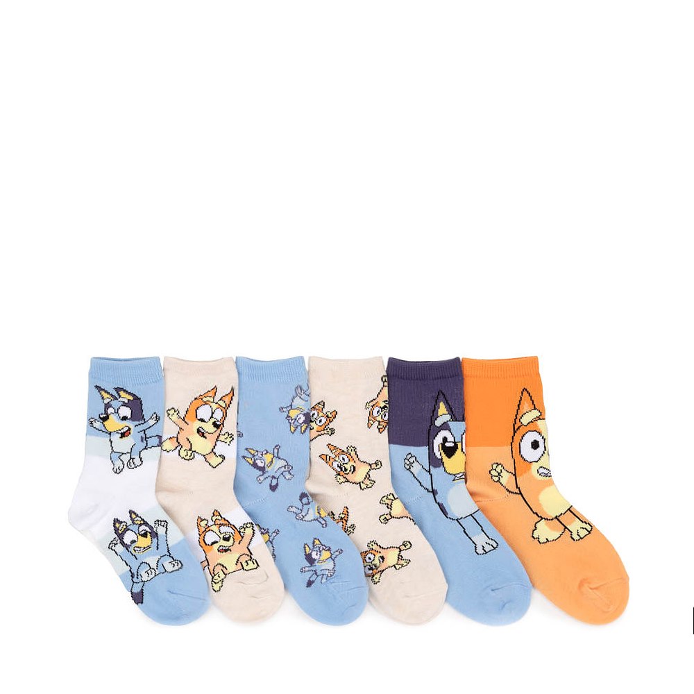 Bluey Crew Socks 6 Pack - Toddler - Multicolor
