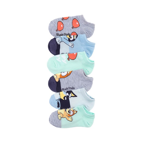 alternate view Bluey Keepy Uppy Low Socks 6 Pack - Toddler - MulticolorALT1