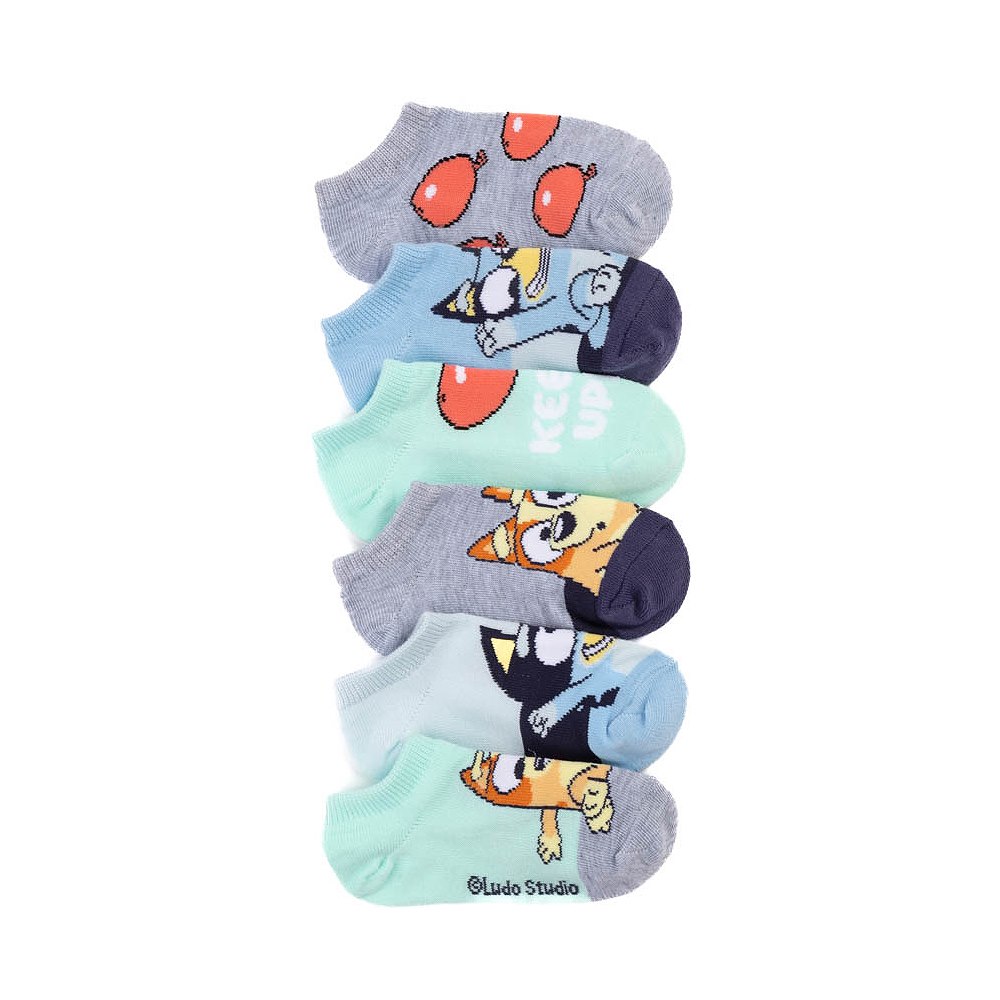 Bluey Keepy Uppy Low Socks 6 Pack - Toddler - Multicolor