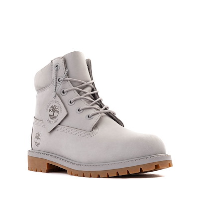 Timberland グレー ホワイト Timberland Leather Lug Sole Boots - Greyfield - QVC.com