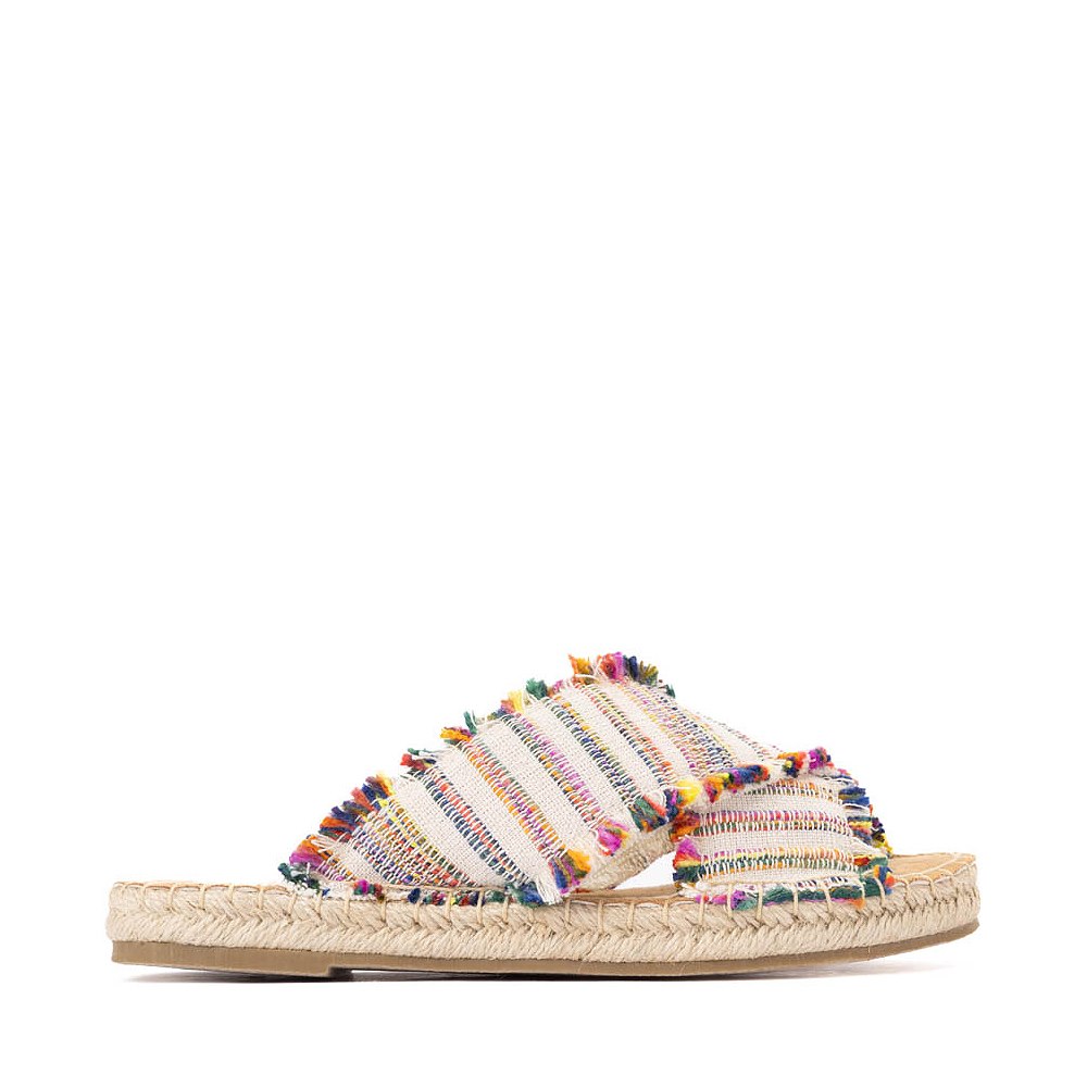 Womens Minnetonka Pepper Slide Sandal - Fiesta Stripe