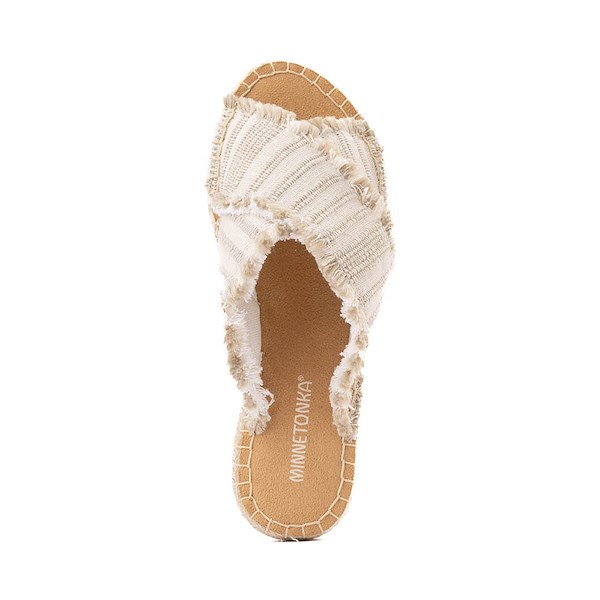 alternate view Womens Minnetonka Pepper Slide Sandal - Taupe StripeALT2
