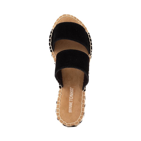alternate view Womens Minnetonka Poppie Slide Sandal - BlackALT2