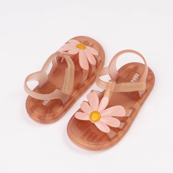 alternate view Mini Melissa Hip Bloomy Sandal - Toddler / Little Kid - Pearly BrownHERO