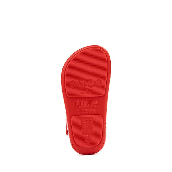 alternate view Mini Melissa Pop Flat Casual Shoe - Toddler / Little Kid - Red / GreenALT3