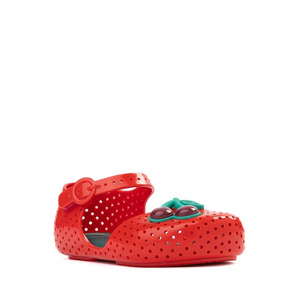 alternate view Mini Melissa Pop Flat Casual Shoe - Toddler / Little Kid - Red / GreenALT5