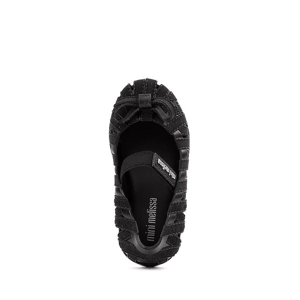 alternate view Mini Melissa Lover Ballerina Casual Shoe - Toddler / Little Kid - Glitter BlackALT2