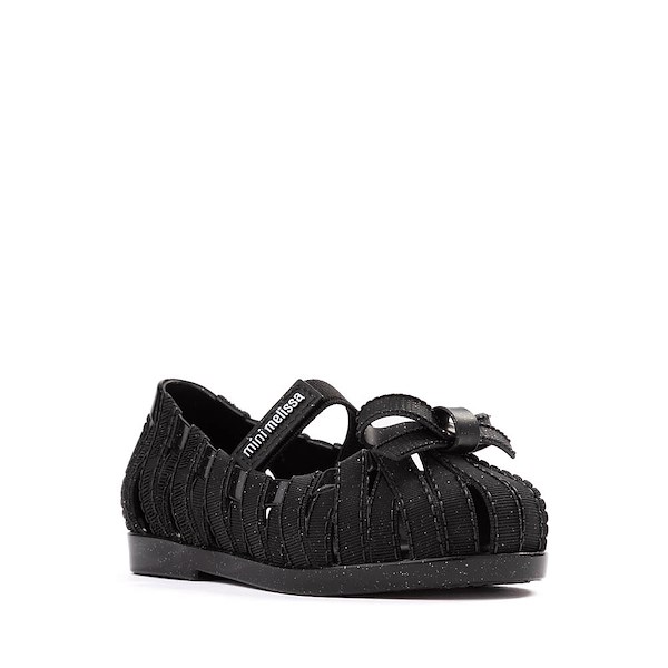 alternate view Mini Melissa Lover Ballerina Casual Shoe - Toddler / Little Kid - Glitter BlackALT5
