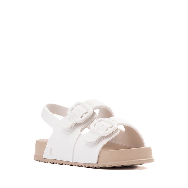 alternate view Mini Melissa Cozy Sandal - Toddler / Little Kid - White / BrownALT5