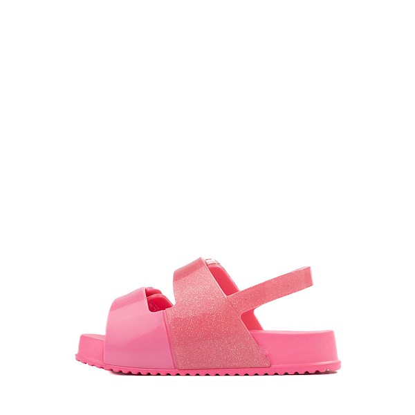 alternate view Mini Melissa Cozy Sandal - Toddler / Little Kid - Pink GlitterALT1