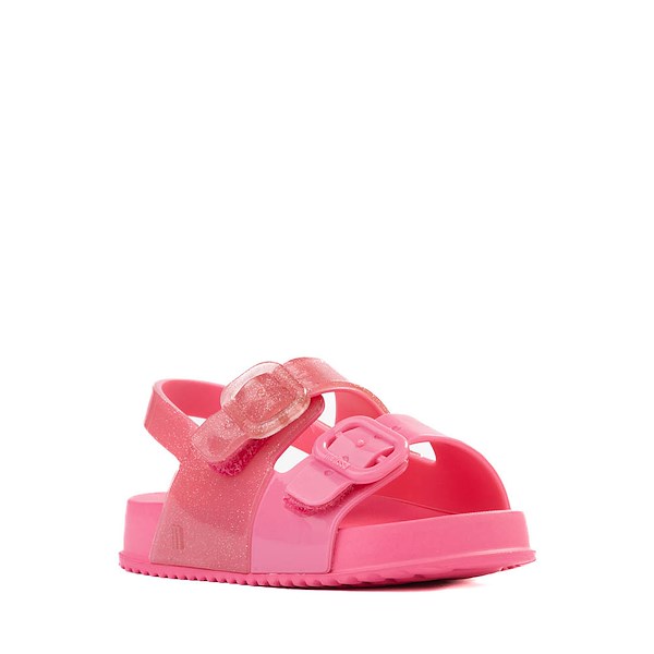 alternate view Mini Melissa Cozy Sandal - Toddler / Little Kid - Pink GlitterALT5