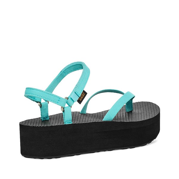 alternate view Womens Teva Flatform Slim Sandal - Bright TealALT4