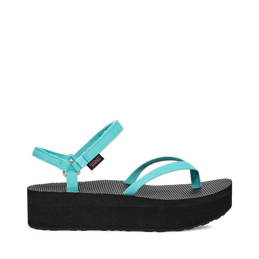 Womens Teva Flatform Slim Sandal - Bright Teal