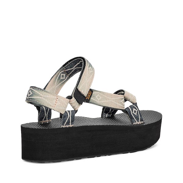 alternate view Womens Teva Flatform Universal Sandal - Waterless Black / CreamALT4