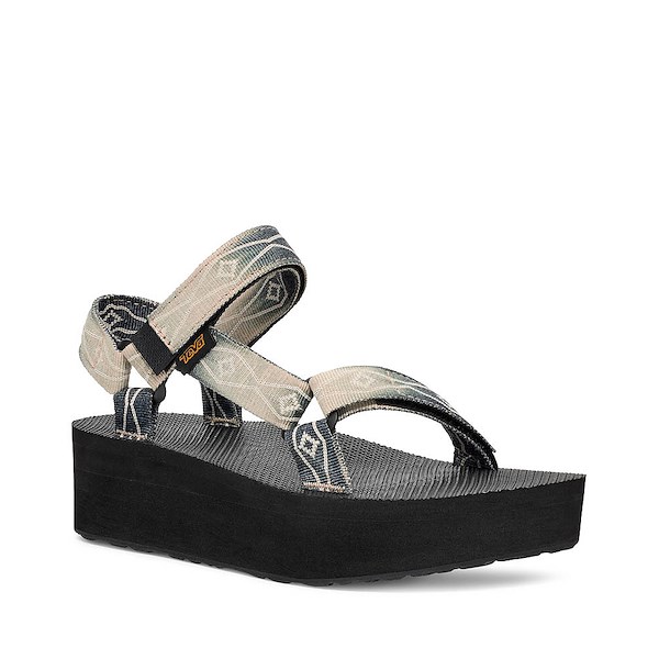 alternate view Womens Teva Flatform Universal Sandal - Waterless Black / CreamALT5