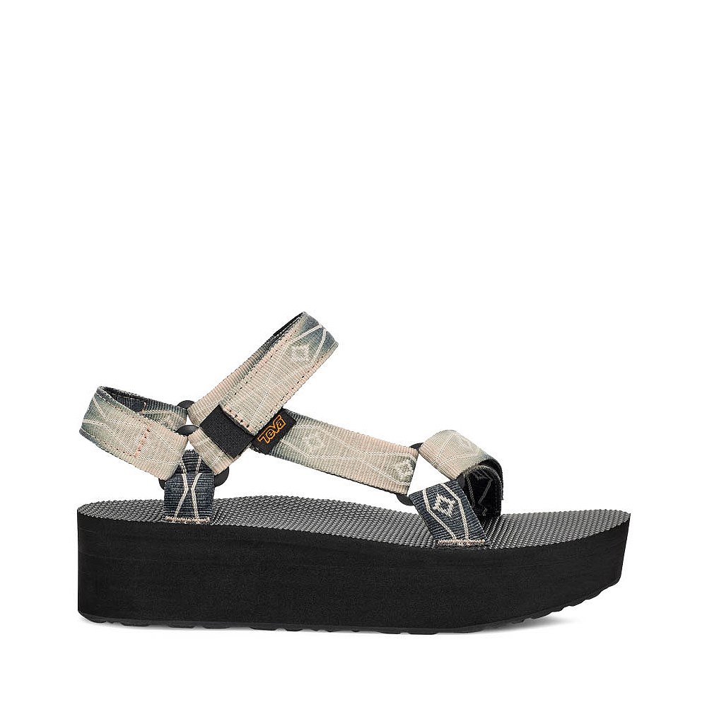 Womens Teva Flatform Universal Sandal - Waterless Black / Cream