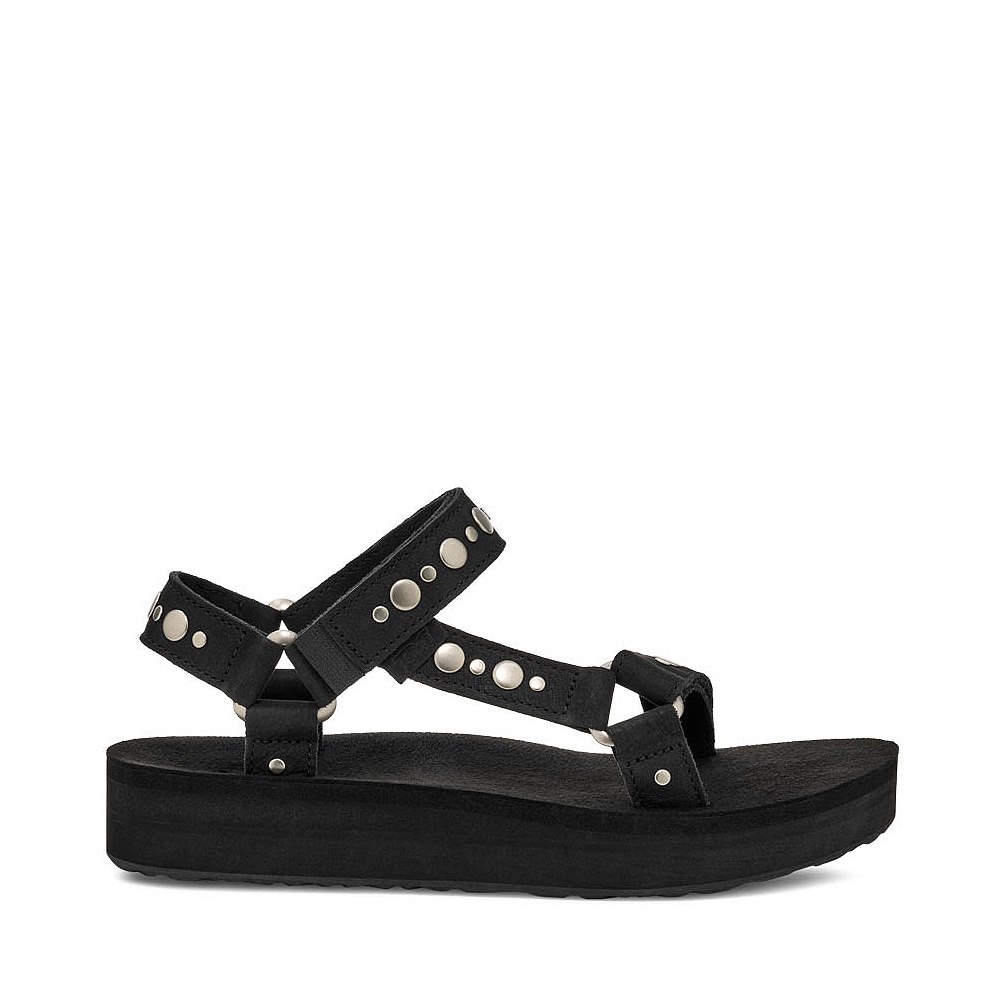 Womens Teva Midform Universal Studded Sandal - Black