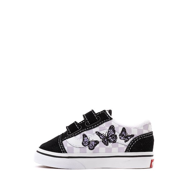 alternate view Vans Old Skool V Butterflies Skate Shoe - Baby / Toddler - Black / Lilac MistALT1