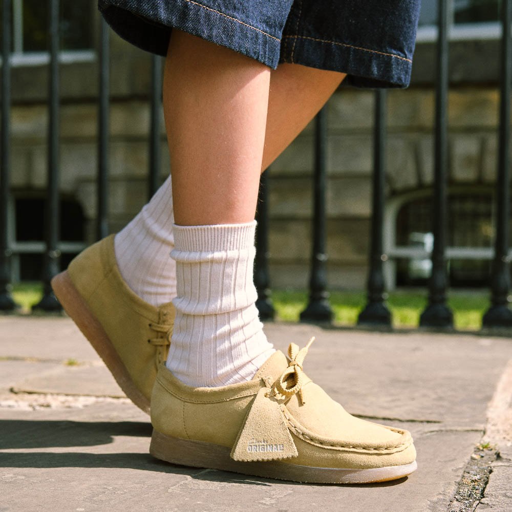 靴 CLARKS Wallabee UK8h Clarks Wallabee Low Boot - Big Kid - Maple | Journeys