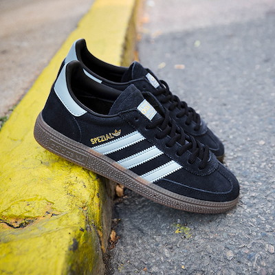 Main view of adidas Handball Spezial Athletic Shoe - Little Kid - Collegiate Navy / Clear Sky / Gum