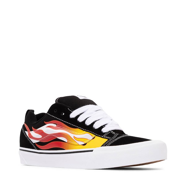 alternate view Vans Knu Skool Skate Shoe - Black / FlameALT5