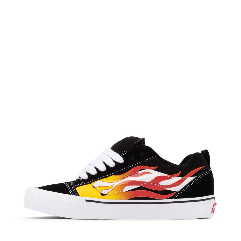 Vans Knu Skool Skate Shoe - Black / Flame | Journeys