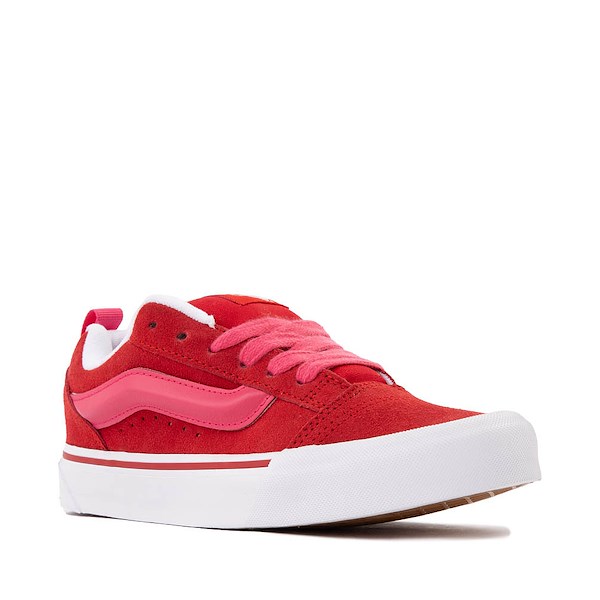 alternate view Vans Knu Skool Skate Shoe - Racing Red / PinkALT5