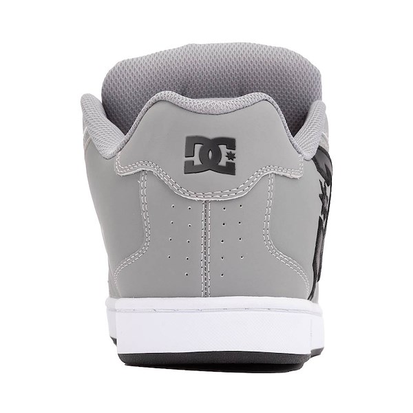 alternate view Mens DC Net Skate Shoe - Grey / BlackALT4