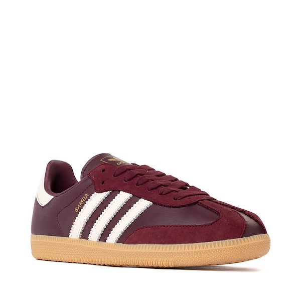 alternate view Womens adidas Samba OG Athletic Shoe - Maroon / Off White / GumALT5