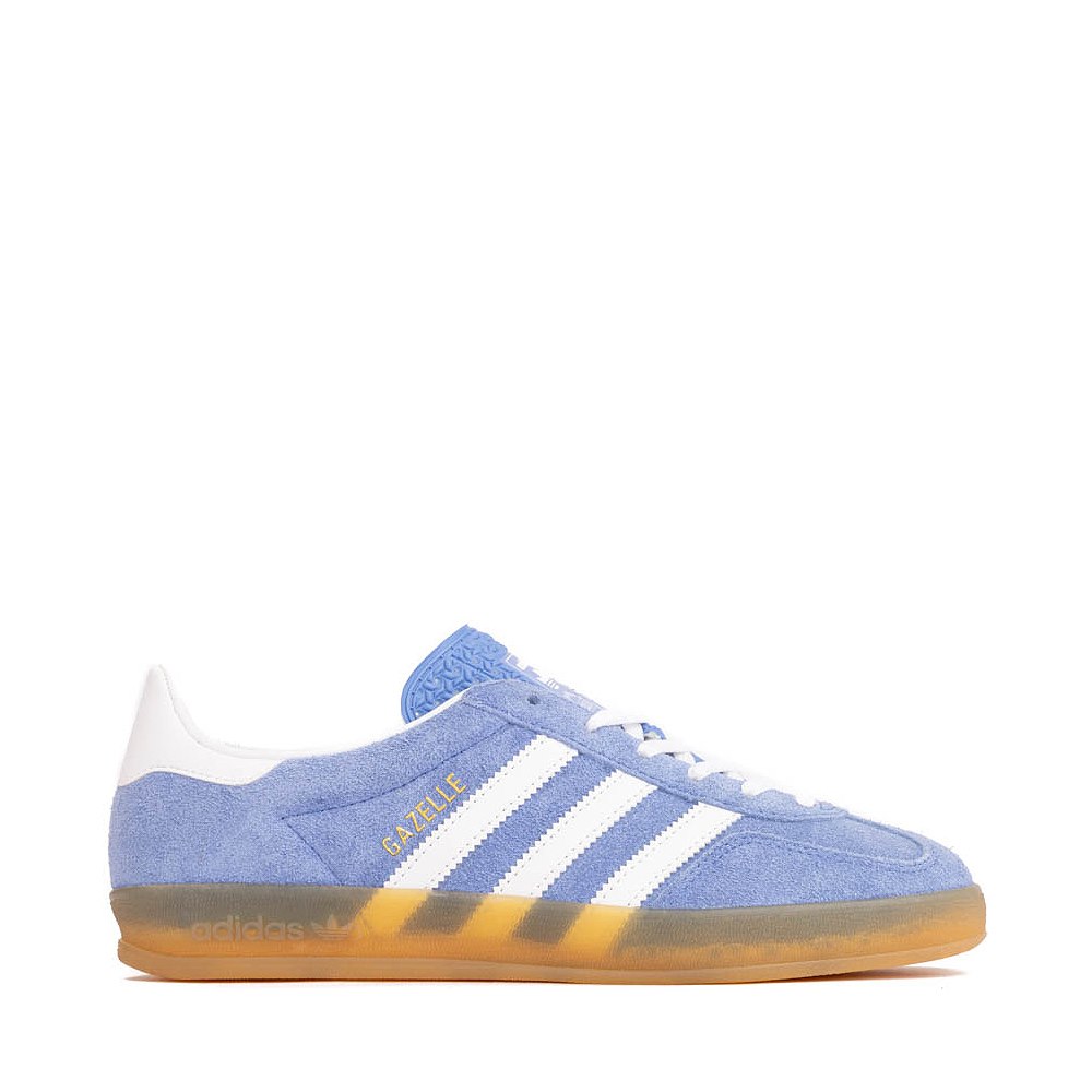 Womens adidas Gazelle Indoor Athletic Shoe - Blue Fusion / White / Gold Metallic