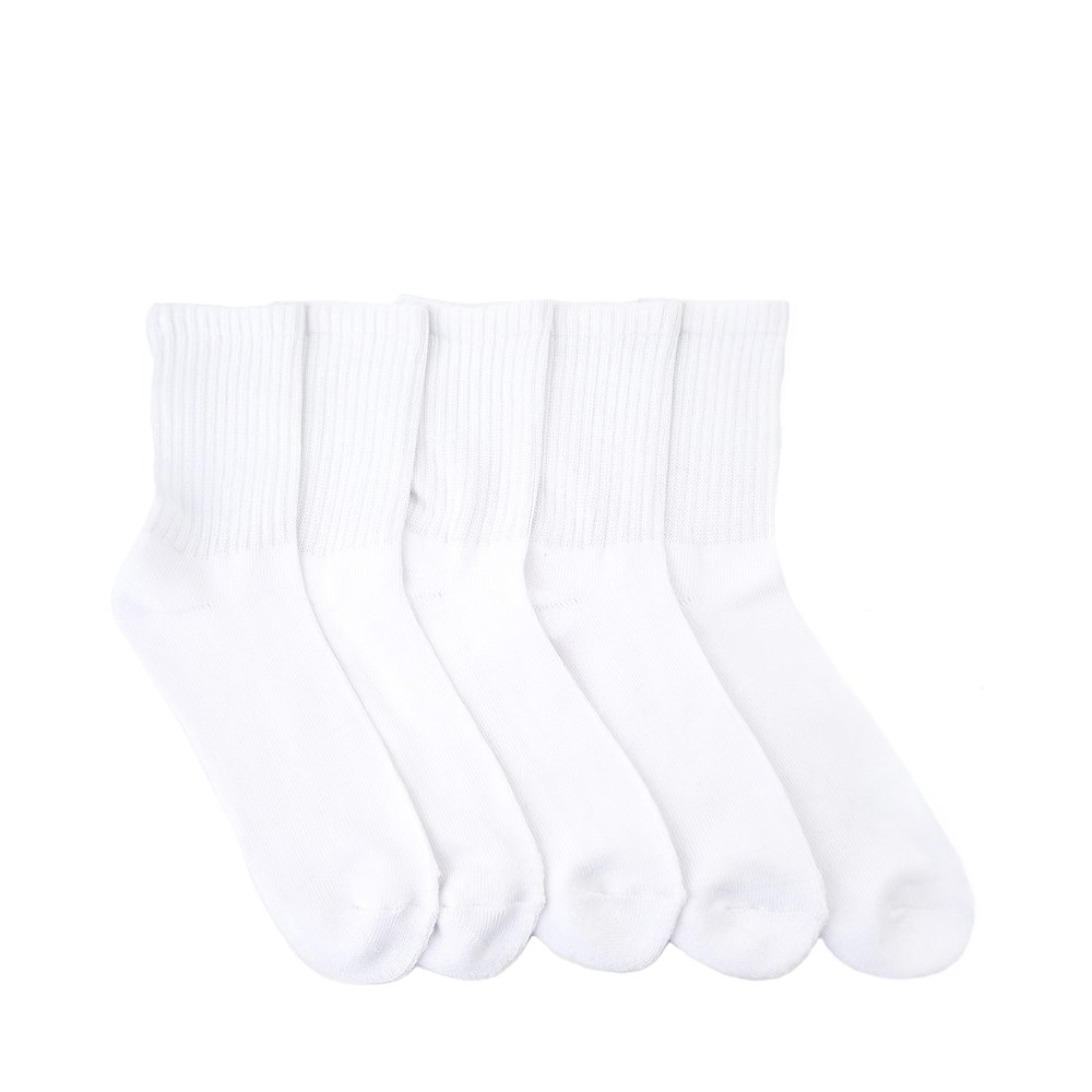 Mens Half Crew Socks 5 Pack - White