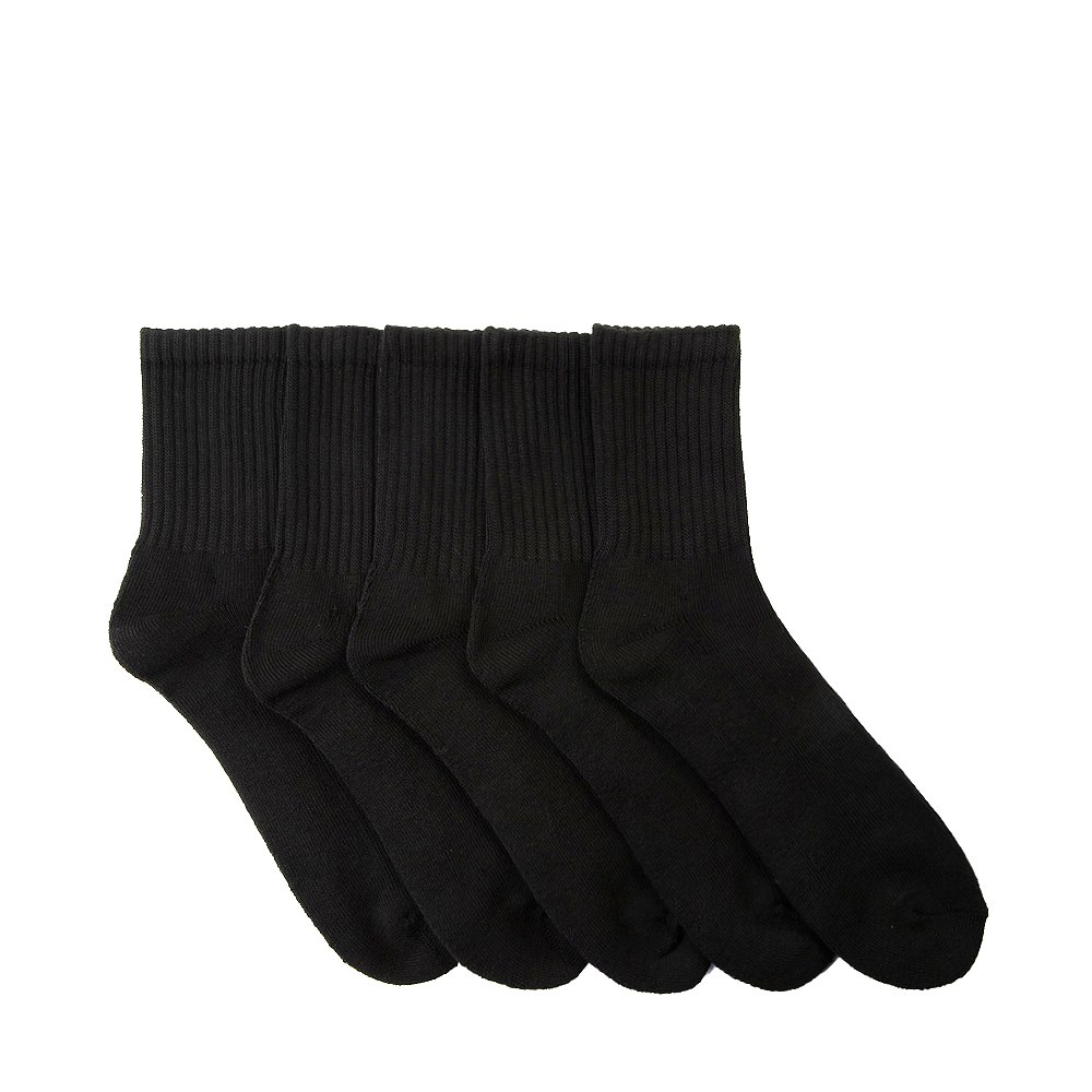 Mens Half Crew Socks 5 Pack - Black