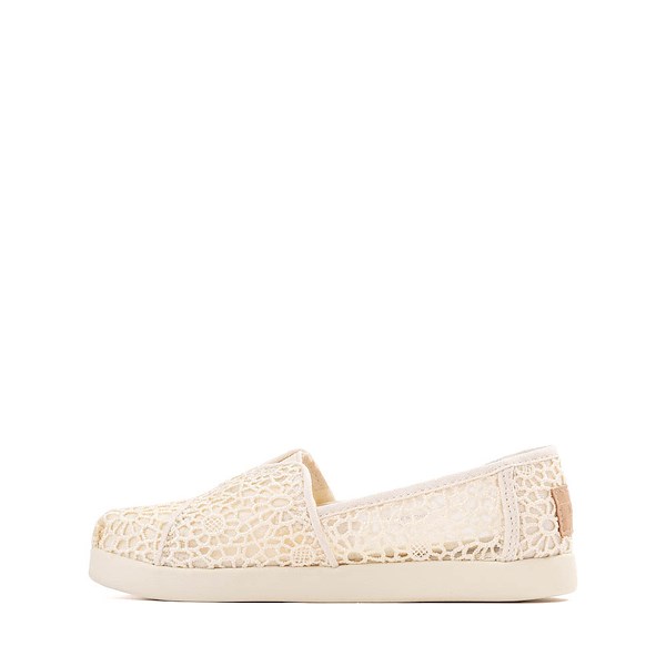 alternate view TOMS Alpargata Crochet Slip-On Casual Shoe - Little Kid / Big Kid - NaturalALT1