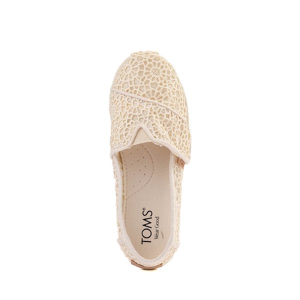 alternate view TOMS Alpargata Crochet Slip-On Casual Shoe - Little Kid / Big Kid - NaturalALT2