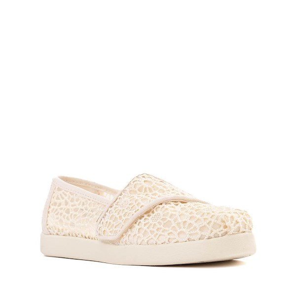 alternate view TOMS Alpargata Crochet Slip-On Casual Shoe - Little Kid / Big Kid - NaturalALT5