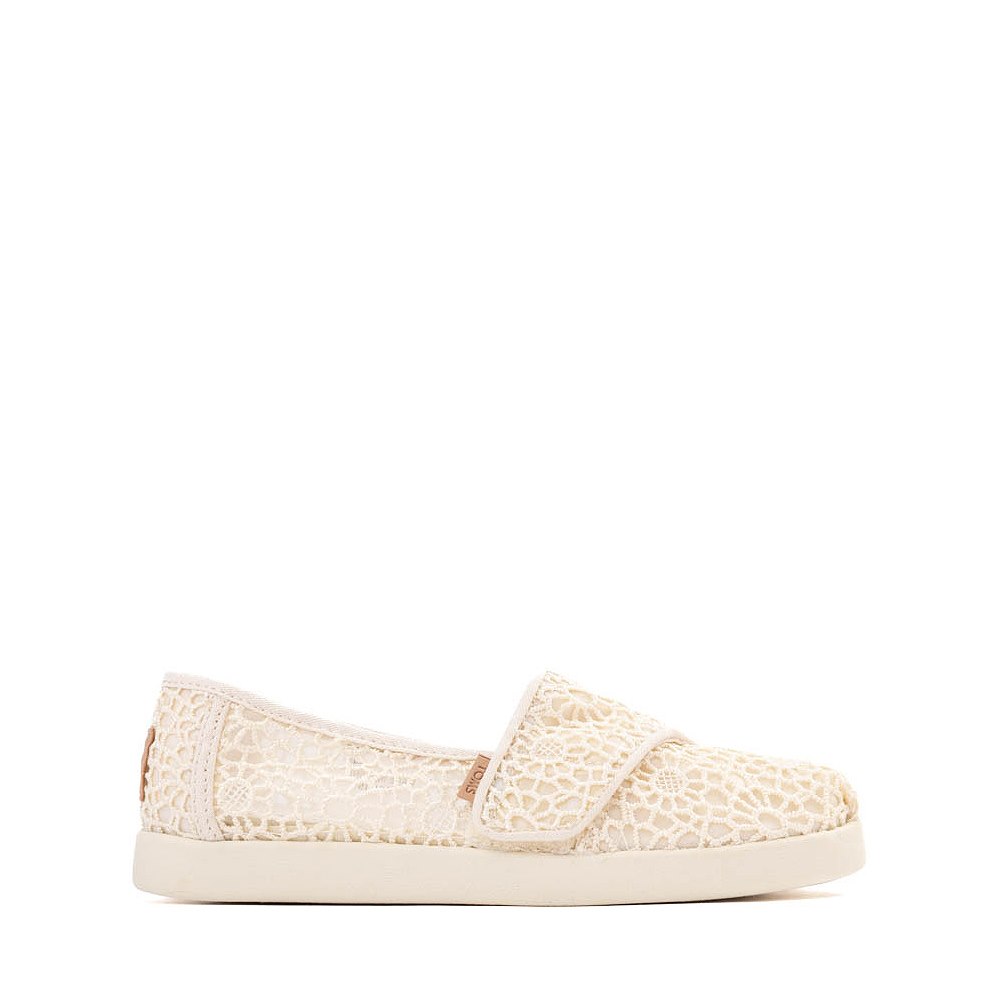 TOMS Alpargata Crochet Slip-On Casual Shoe - Little Kid / Big Kid - Natural