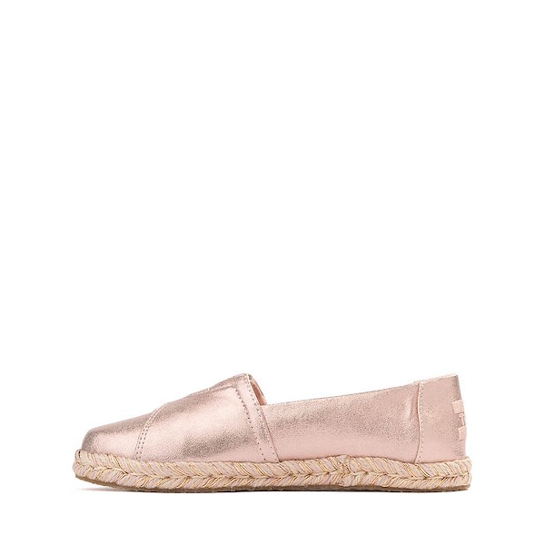 alternate view TOMS Alpargata Rope Slip-On Casual Shoe - Little Kid / Big Kid - Pale Rose MetallicALT1