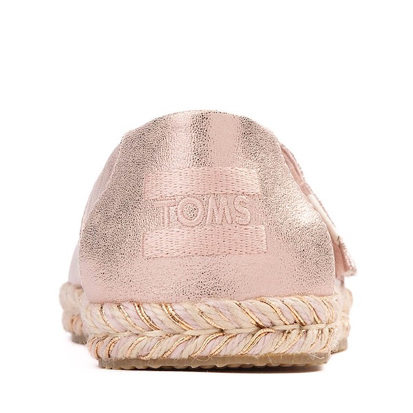 alternate view TOMS Alpargata Rope Slip-On Casual Shoe - Little Kid / Big Kid - Pale Rose MetallicALT4